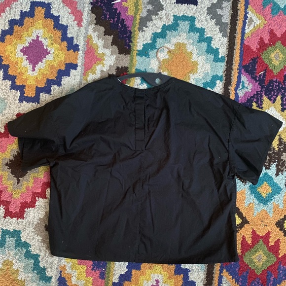 Everlane poplin black boxy pullover blouse! Worn once! - Picture 2 of 3